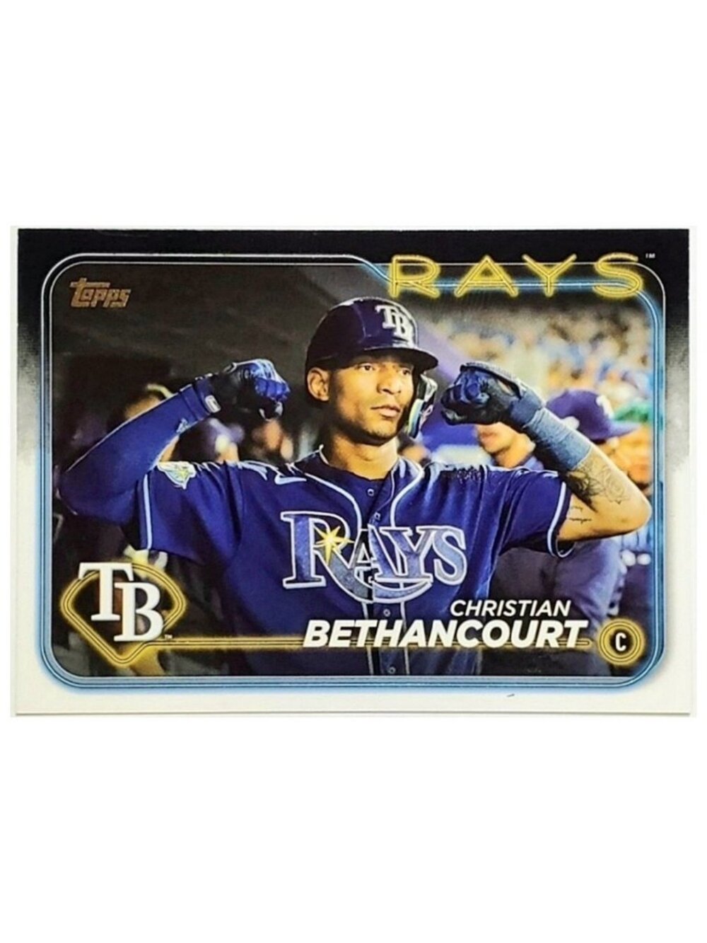 CHRISTIAN BETHANCOURT GOLDEN MIRROR IMAGE VARIATION SSP 2024 TOPPS #96, RAYS